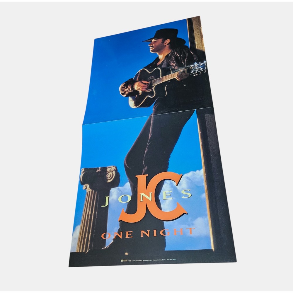 JC Jones One Night 1997 Promo Poster 12x24 Double Sided‎ Universal Records